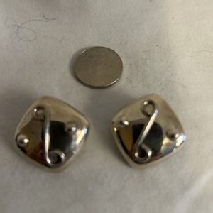 Vintage Mexico 925 Sterling Silver Clip On Earrings